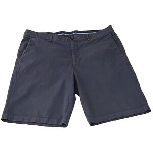Tommy Bahama Men's Blue Chino Shorts Size 38 Flat Front Cotton Casual Summer